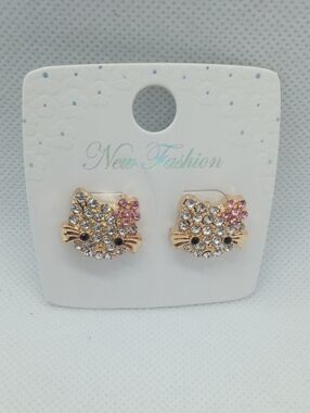 CRYSTAL KITTY EARRINGS